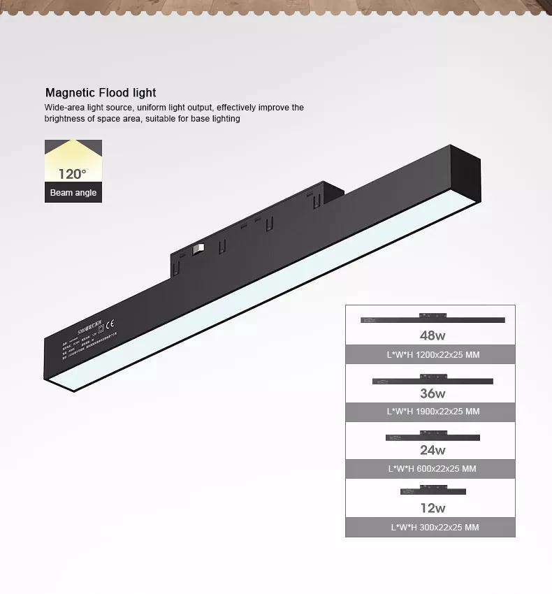 New Designer Tendencia Modern Recessed Indoor Lighting 12w 25w 30w 45w Home Commercial Linear 48v Magnetic Led Track Light - outdoor wall light - 14